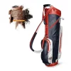 Sun Mountain Golf Sun Mountain Leather Cart Bag - Navy/White/Red