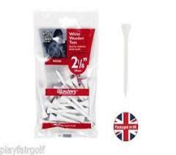 Masters Wood Tees 2 1/8 White (25 Pack)