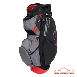 Sun Mountain Golf Sun Mountain 2023 C-130 Cart Bag - Black/Nickel/Red