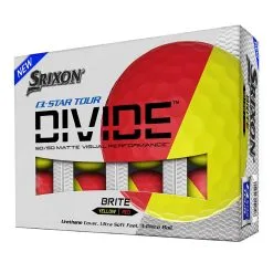Srixon Q-Star Tour Divide Golf Balls Yellow/Red - Dozen