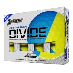 Srixon Q-Star Tour Divide Golf Balls Yellow/Blue - Dozen