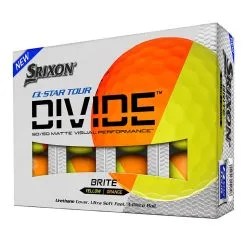 Srixon Q-Star Tour Divide Golf Balls Yellow/Orange - Dozen