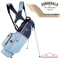 Sun Mountain Golf Sun Mountain 2023 Mid Stripe Stand Bag - Frost/Navy/Red