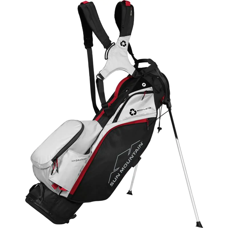 Sun Mountain Golf Sun Mountain 2022 Eco-Lite EWP 14 Way Stand Bag - Black/White/Red