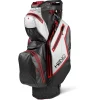 Sun Mountain Golf Sun Mountain 2022 H2NO Staff Waterproof Cart Bag - Black/White/Red